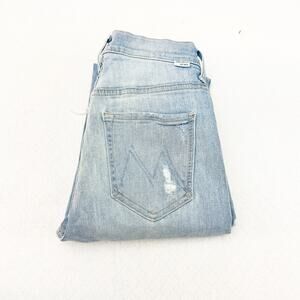 Mother High Waisted Rider Ankle Fray Island Afterhours Denim Jeans Size 25